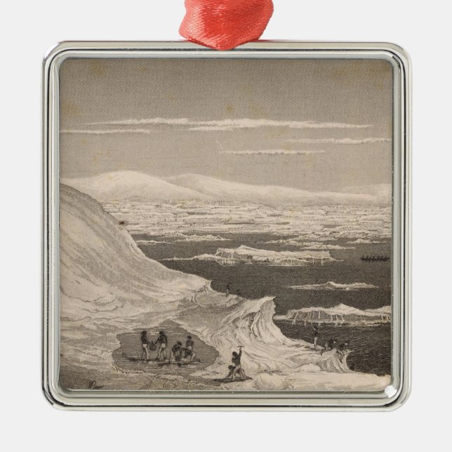 Antarktis 2 ornament aus metall (Vorne)