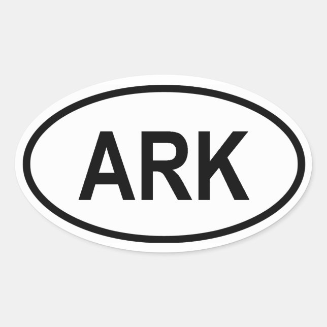 Antarktis "ARK" Ovaler Aufkleber (Vorderseite)