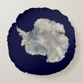Antarktis (Blaue Marmorbildgebung der NASA) Rundes Kissen