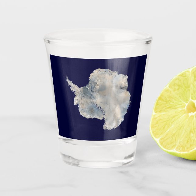 Antarktis (Blaue Marmorbildgebung der NASA) Schnapsglas (Vorderseite)