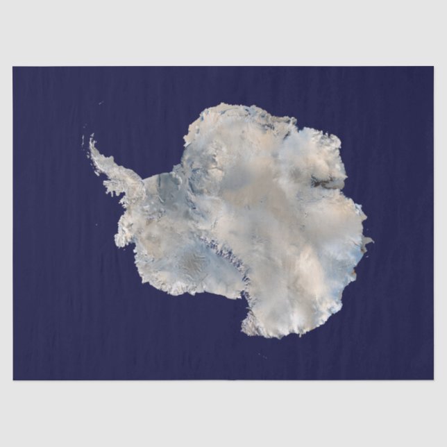 Antarktis (Blaue Marmorbildgebung der NASA) Seidenpapier (Vorderseite)