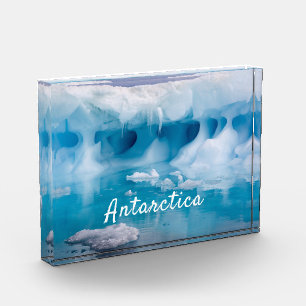 Antarktis-Eisberg-Foto mit Text Fotoblock