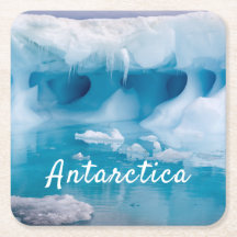 Antarktis-Eisberg-Foto mit Text