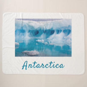 Antarktis-Eisberg-Foto mit Text Sherpadecke