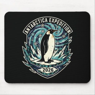 Antarktis-Expedition 2026 Retro-Souvenir-Pinguin Mousepad