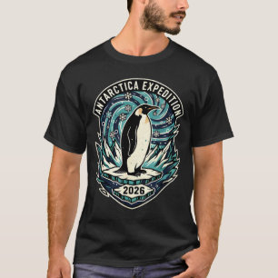 Antarktis-Expedition 2026 Retro-Souvenir-Pinguin T-Shirt