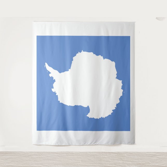 Antarktis-Flaggenemblem Wandteppich (Vorderseite)