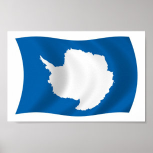 Antarktis Flaggenplakatdruck Poster