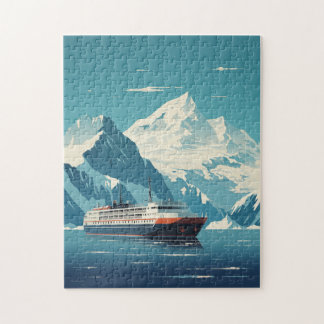 Antarktis Iceberg und Retro Travel Poster