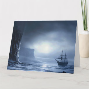 Antarktis Moonlit Vigil Card Karte
