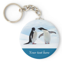 Antarktis Pinguin auf Eis personalisierter Text