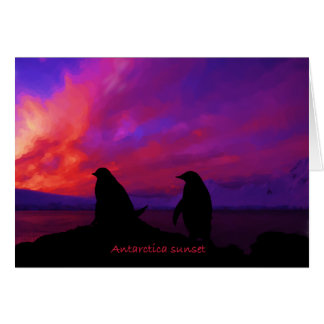 Antarktis Sunset-Karte