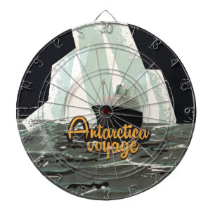 Antarktis Vintage Reiseposter Dartscheibe