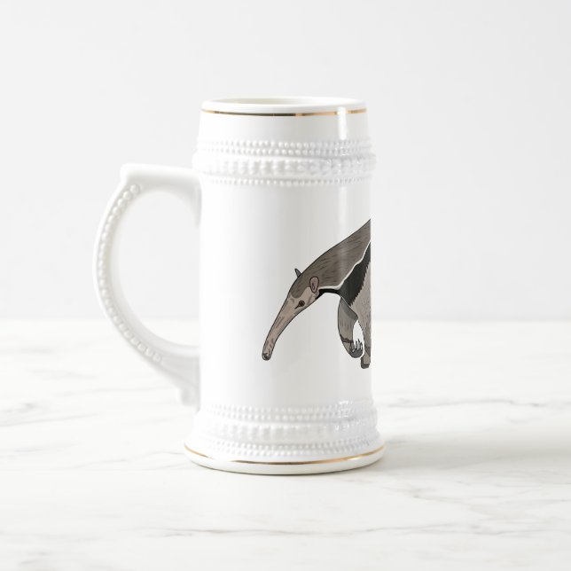 Anteater-Cartoon-Abbildung Bierglas (Links)