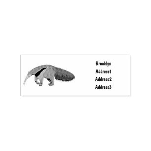 Anteater-Cartoon-Abbildung Gummistempel