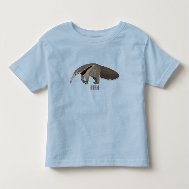 Anteater-Cartoon-Abbildung Kleinkind T-shirt (Vorderseite)