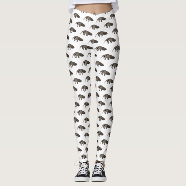 Anteater-Cartoon-Abbildung Leggings (Vorderseite)