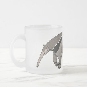 Anteater-Cartoon-Abbildung Mattglastasse