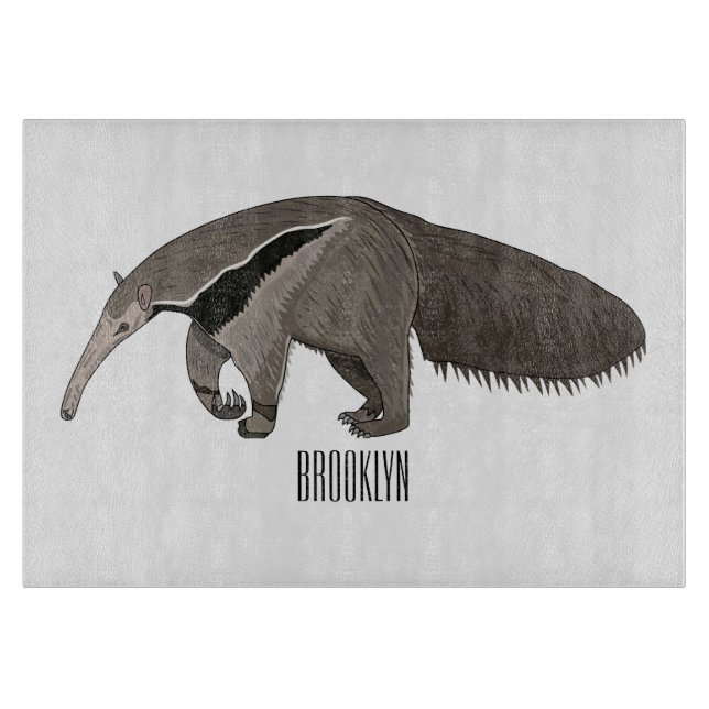 Anteater-Cartoon-Abbildung Schneidebrett (Vorderseite)