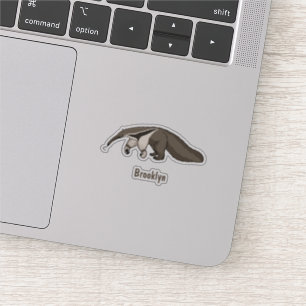 Anteater-Happy-Cartoon-Abbildung Aufkleber