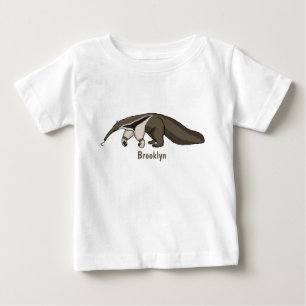 Anteater-Happy-Cartoon-Abbildung Baby T-shirt