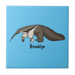 Anteater-Happy-Cartoon-Abbildung Fliese