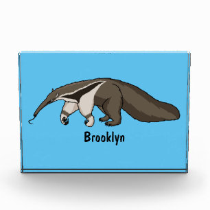Anteater-Happy-Cartoon-Abbildung Fotoblock