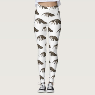Anteater-Happy-Cartoon-Abbildung Leggings