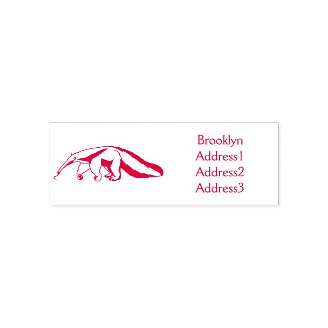 Anteater-Happy-Cartoon-Abbildung Permastempel (Design)