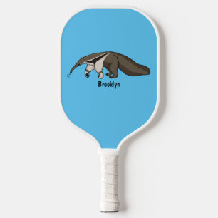Anteater-Happy-Cartoon-Abbildung Pickleball Schläger
