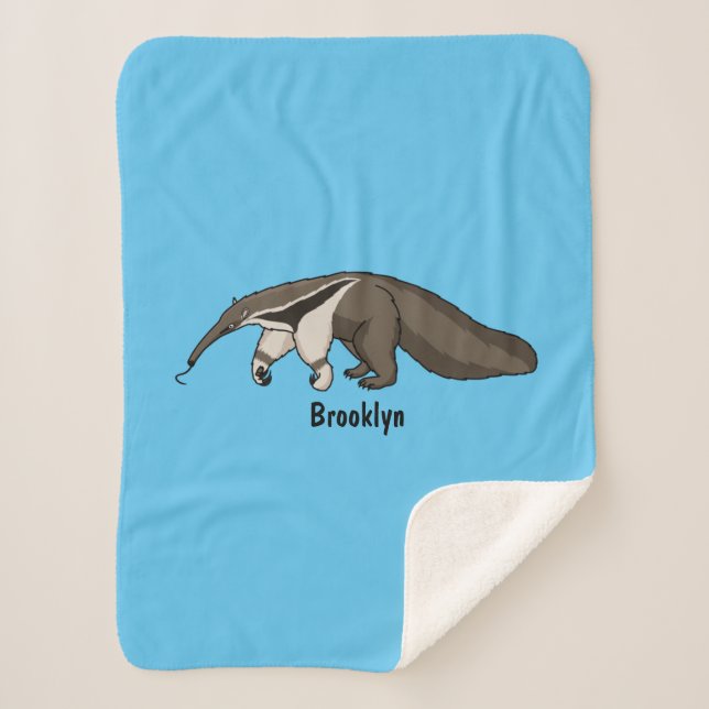 Anteater-Happy-Cartoon-Abbildung Sherpadecke (Vorderseite)
