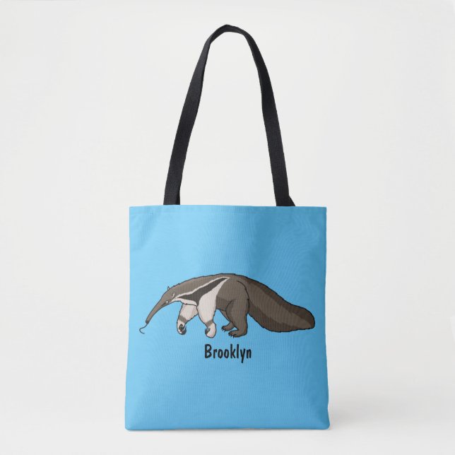 Anteater-Happy-Cartoon-Abbildung Tasche (Vorderseite)