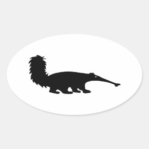 Anteater Ovaler Aufkleber