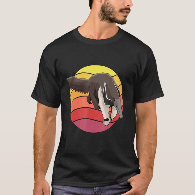 Anteater Retro Sunset Ant Bear Anteaters T-Shirt (Vorderseite)