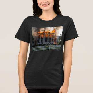 Antebellum Mansion | Feuer bricht Nottoway Resort  Tri-Blend Shirt