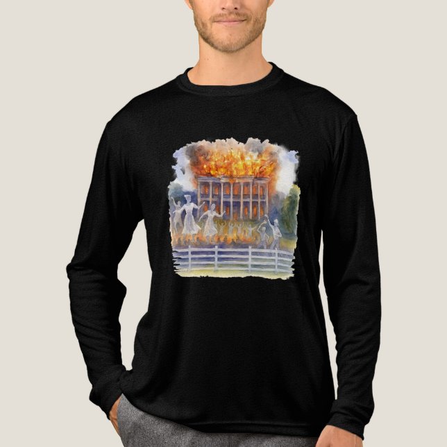 Antebellum Mansion | Feuer bricht Nottoway Resort  Tri-Blend Shirt (Vorderseite)