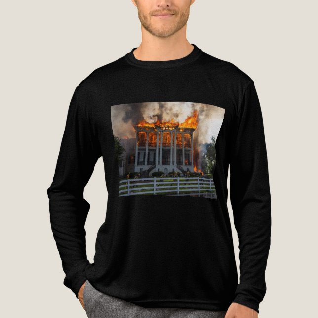 Antebellum Mansion | Feuer bricht Nottoway Resort  Tri-Blend Shirt (Vorderseite)