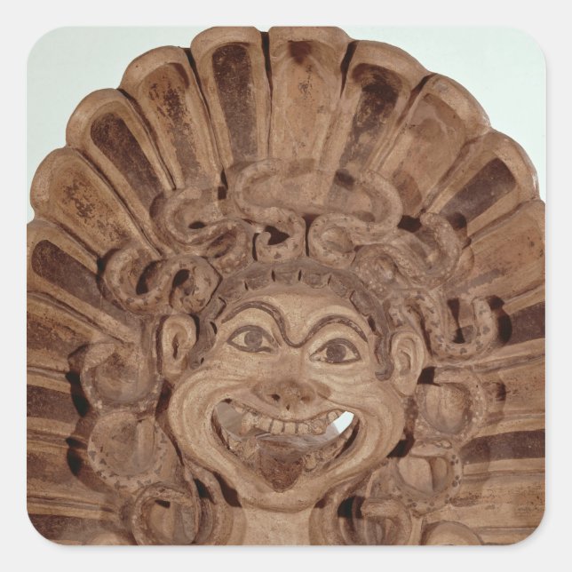 Antefix mit dem Kopf eines Gorgons Quadratischer Aufkleber (Vorderseite)