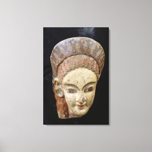 Antefix mit einem weiblichen Kopf, von Cerveteri Leinwanddruck