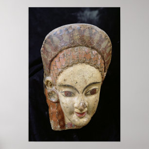 Antefix mit weiblichem Kopf, aus Cerveteri Poster
