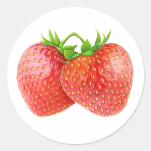 Anteil von Erdbeeren Runder Aufkleber