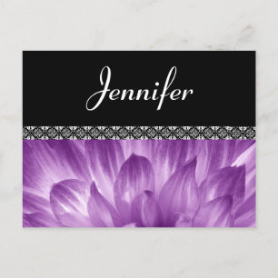 Anteile der Lila Blume Save the Date Postkarte V2