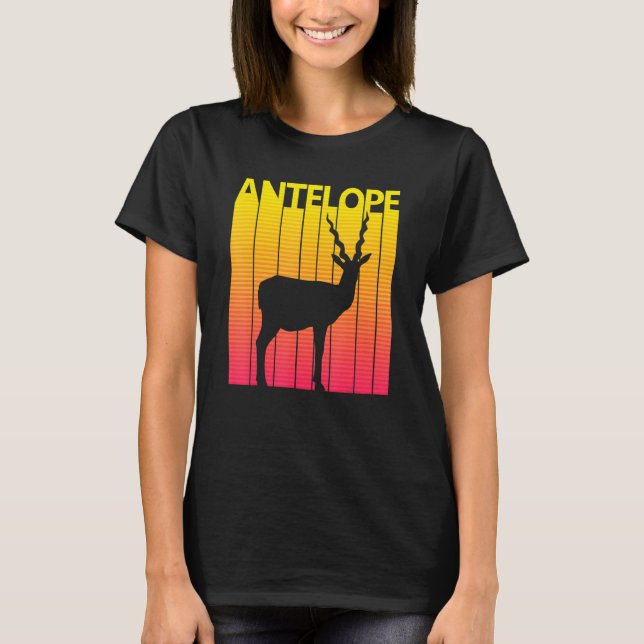 Antelope Animal Retro Costume T-Shirt (Vorderseite)