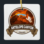 Antelope Canyon Arizona Abzeichen Keramikornament<br><div class="desc">Antelope Canyon fotorealistisches Design. Navajo Upper Antelope Canyon ist ein Slot Canyon im amerikanischen Südwesten.</div>