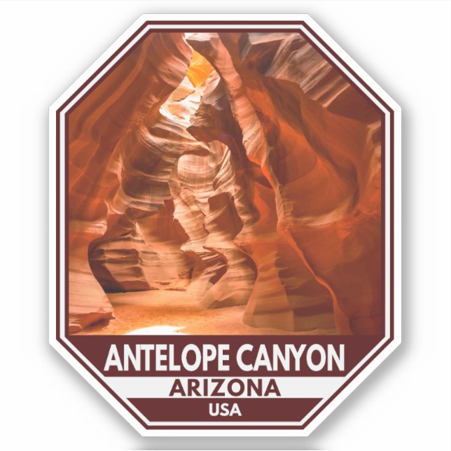 Antelope Canyon Arizona Aufkleber (Vorderseite)