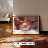 Antelope Canyon Arizona Poster, Aquarell, Maßgesch