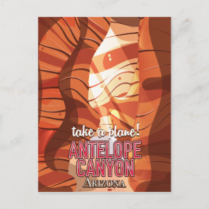 Antelope Canyon Arizona Reiseplakat Postkarte