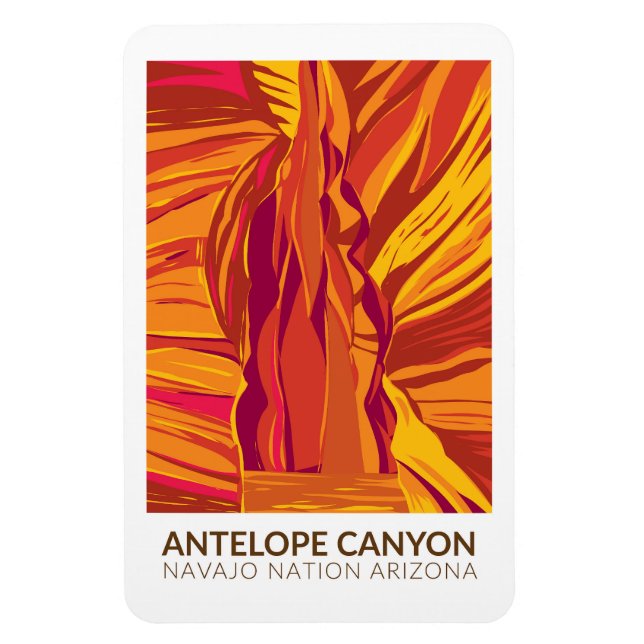 Antelope Canyon Arizona Vintage Magnet (Vertikal)