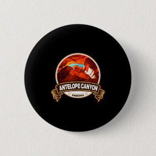 Antelope Canyon Arizona Wahrzeichen Abzeichen Vint Button