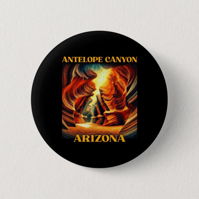 Antelope Canyon Arizona Wandern Camping  Button (Vorderseite)